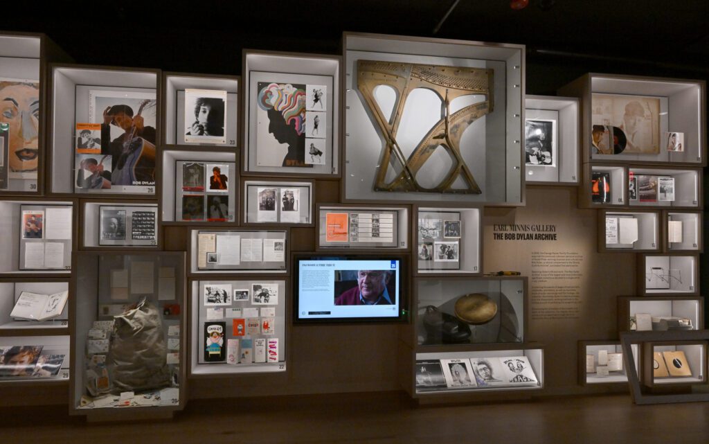 Exhibit on display at the Bob Dylan Center