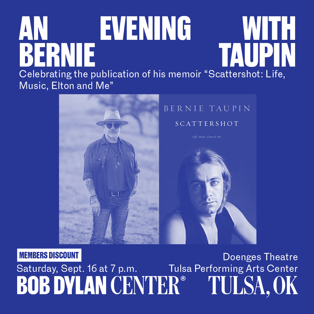 An Evening With Bernie Taupin SOLD OUT Bob Dylan Center Tulsa OK