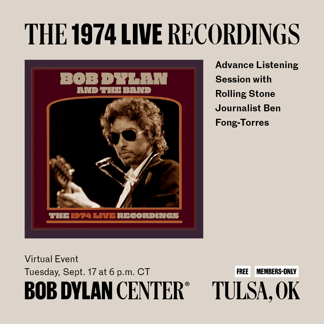 The 1974 Live Recordings - members-only advance listening session - Tuesday, Sept. 17