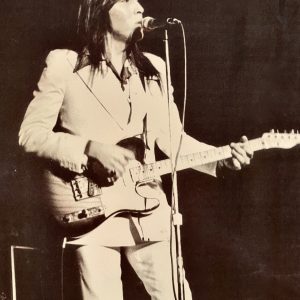 Jesse Ed Davis Playing Telecaster Guitar in Concert, circa 1973. Photo by Patti Daley.
Patti Daley Collection.